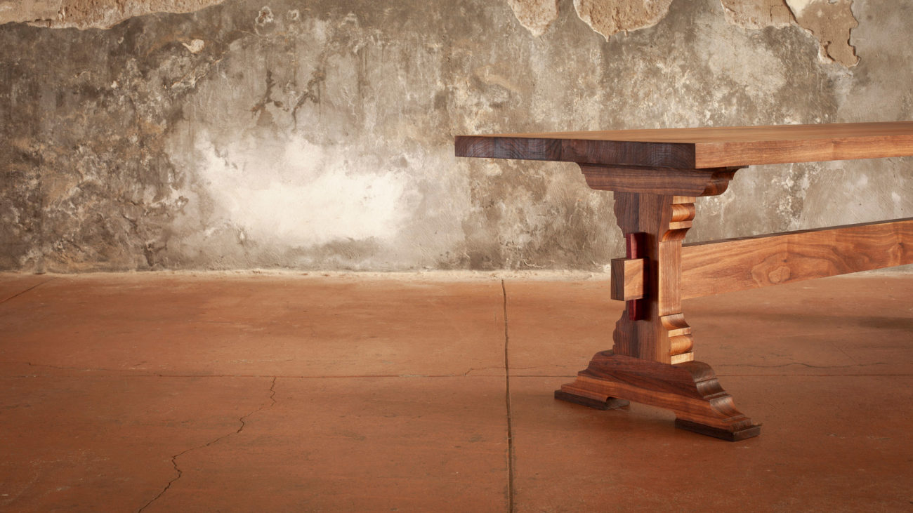 BEORN CHILDREN’S TRESTLE TABLE w/BENCHES TOKOLY WOODWORK